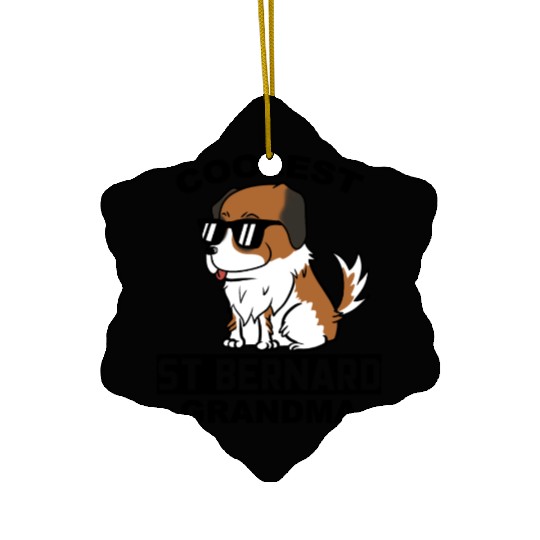 Coolest Saint Bernard Grandma Ever Ceramic Ornaments