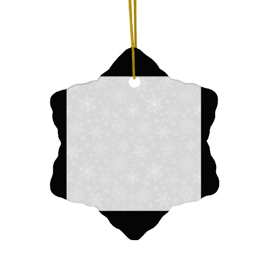 Grey Snowflakes Pattern Ceramic Ornaments