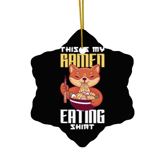 This Is My Ramen Eating Ceramic Ornaments Funny Ramen Gift