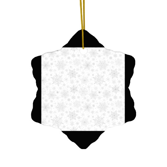 Modern Snowflakes Pattern White Silver Ceramic Ornaments