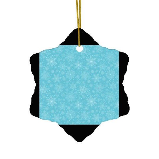 Blue Snowflakes Pattern Ceramic Ornaments