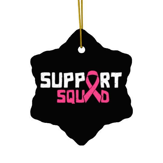 Support Squad - Beat Breast Cancer Ceramic Ornaments