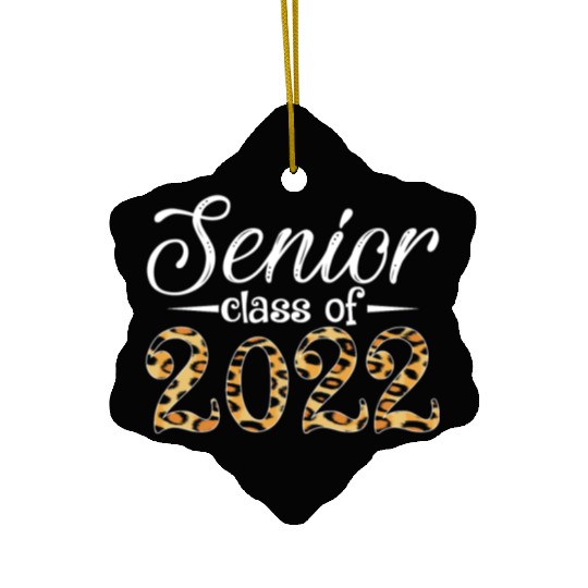 Senior Class Of 2022 Leopard Print Ceramic Ornaments