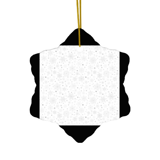 Modern Snowflakes Pattern White Silver Ceramic Ornaments