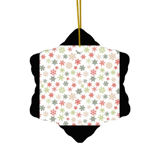 Modern Snowflakes Pattern Ceramic Ornaments