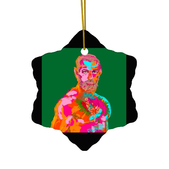 Conor McGregor abstract painting Ceramic Ornaments