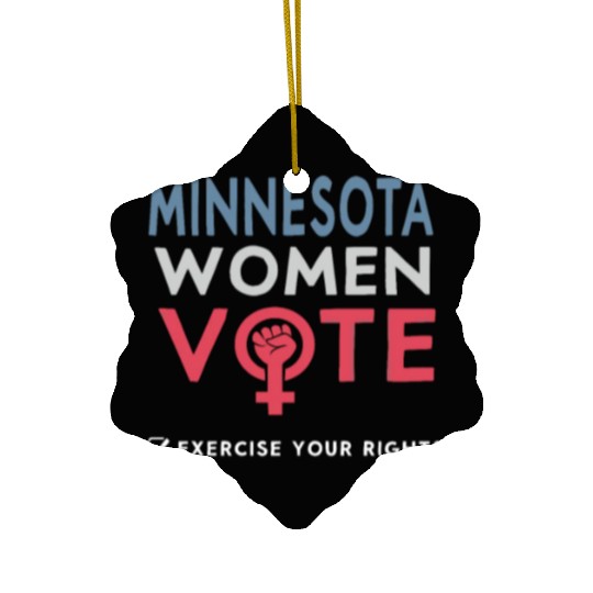 Minnesota Women Vote Voter 2022 Election Feminist Ceramic Ornaments
