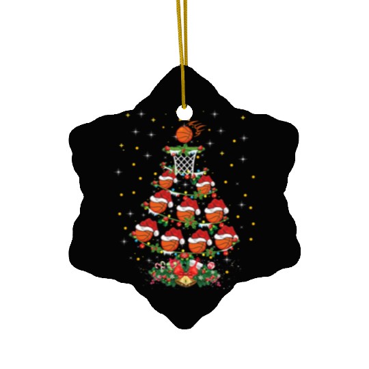 Basketball Sports Lover Xmas Gift Basketball Chris Ceramic Ornaments