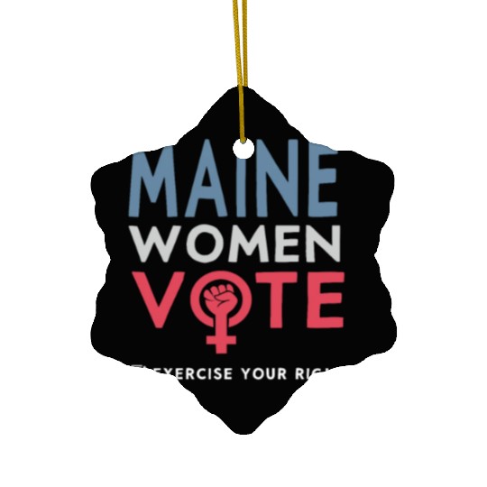 Maine Women Vote Voter 2022 Election Feminist Ceramic Ornaments