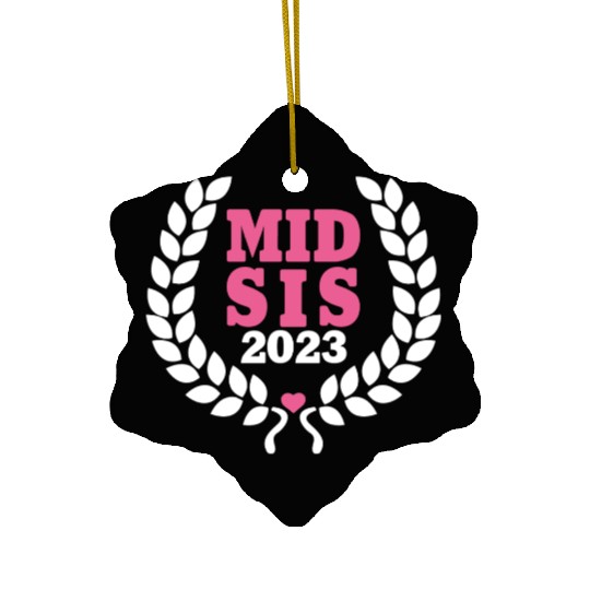 Mid Sis 2023 - Middle Sister Baby Birth Child Ceramic Ornaments