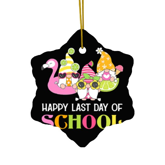 Happy Last Day Of School Teacher Student Graduatio Ceramic Ornaments