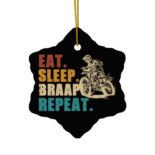 Motorcycle Sleep Braaap Ceramic Ornaments