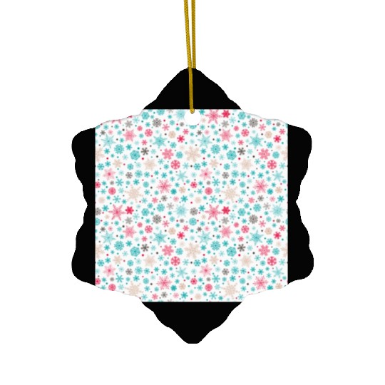 Snowflakes Pattern Colorful Ceramic Ornaments
