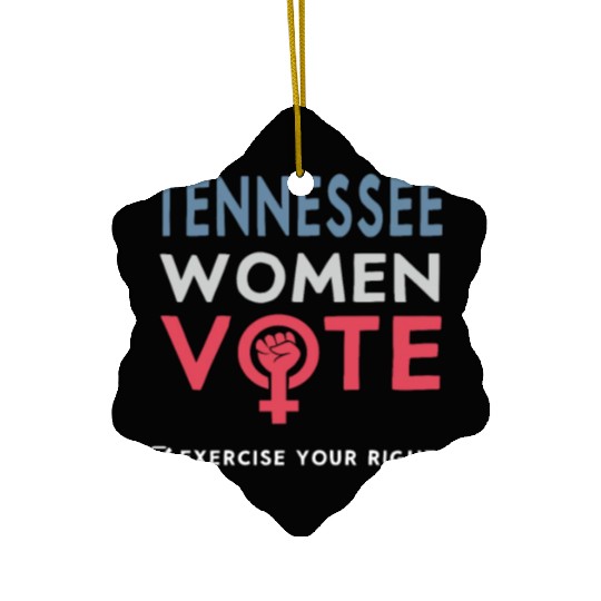 Tennessee Women Vote Voter 2022 Election Feminist Ceramic Ornaments