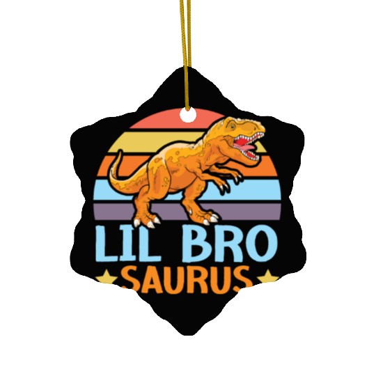 Lil Bro Saurus Best Bro Ever Brotherhood Dinosaur Ceramic Ornaments
