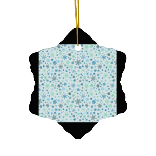 Snowflakes Pattern Colorful Ceramic Ornaments