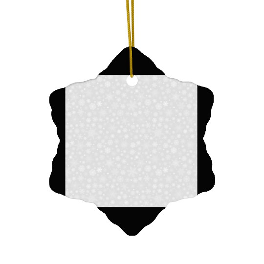 Grey Snowflakes Pattern Ceramic Ornaments