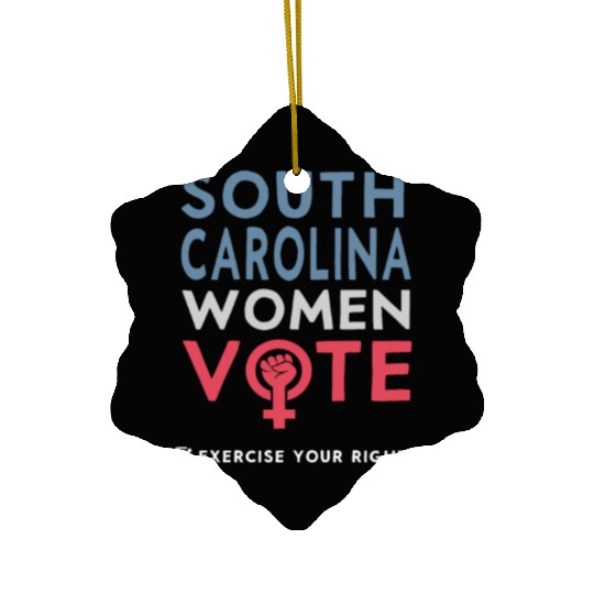 South Carolina Women Vote Voter 2022 Election Ceramic Ornaments