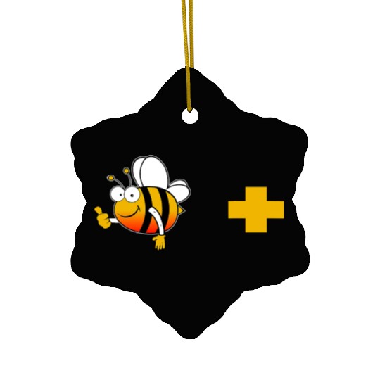 Bee Positive Bee Lover Meme Ceramic Ornaments