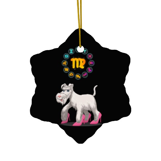 Funny Dog Lover Horoscope Virgo Zodiac Sign Cool Ceramic Ornaments