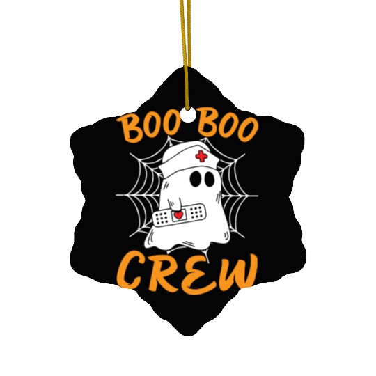 Halloween Costume - Boo Boo Crew Ghost Ceramic Ornaments