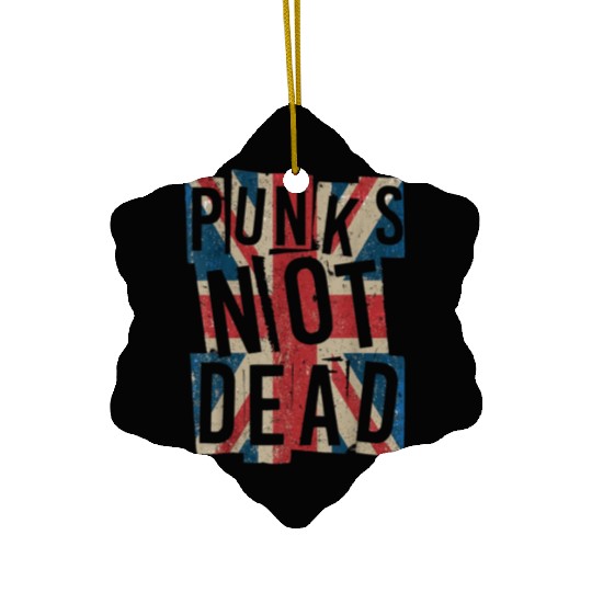 Punk Is Not Dead Ceramic Ornaments