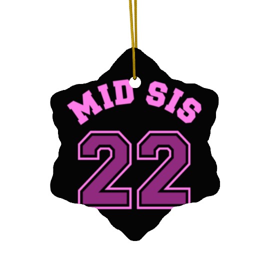 Mid Sis 2022 Middle Sister Baby Birth Child Ceramic Ornaments