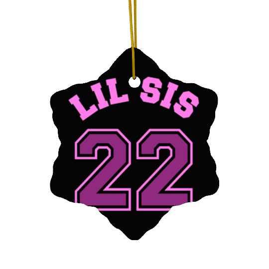 Lil Sis 2022 Little Sister Baby Family Birth Child Ceramic Ornaments