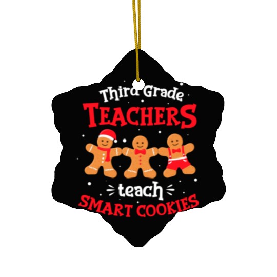 Christmas Third Grade Teacher Holiday 3rd Grade Ceramic Ornaments
