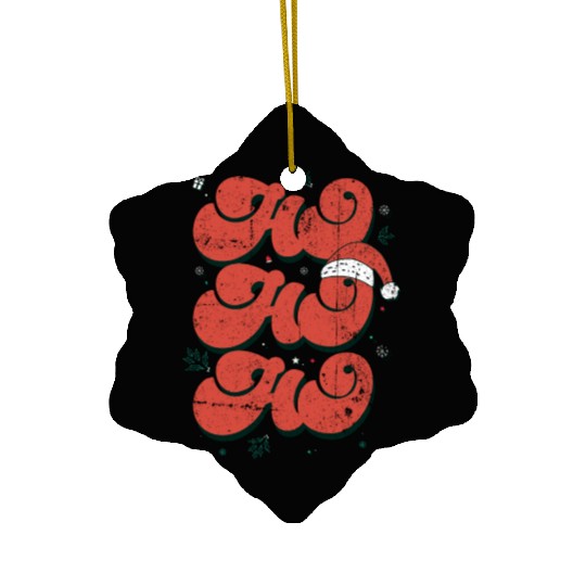 Ho ho ho Ceramic Ornaments