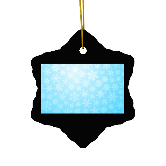 Blue Snowflakes Christmas Pattern Ceramic Ornaments