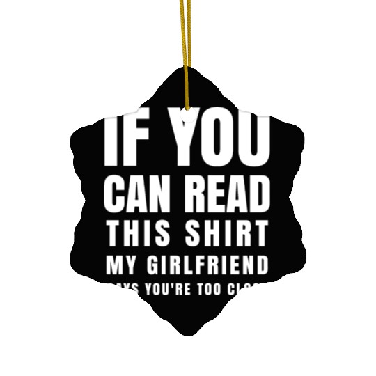 Funny Boyfriend Saying Clothing Valentine Gift Ceramic Ornaments