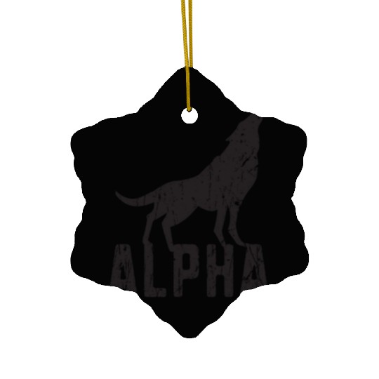 Alpha - wolf lover Ceramic Ornaments