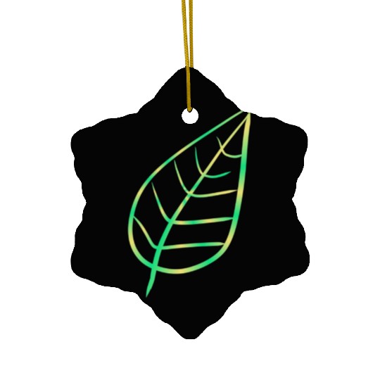 leaf icon nature green Ceramic Ornaments