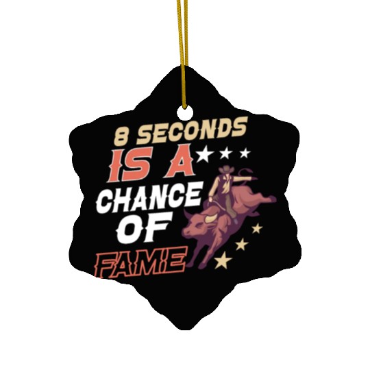 Rodeo Bull Riding Livestock Show Farmer Cattle Ceramic Ornaments