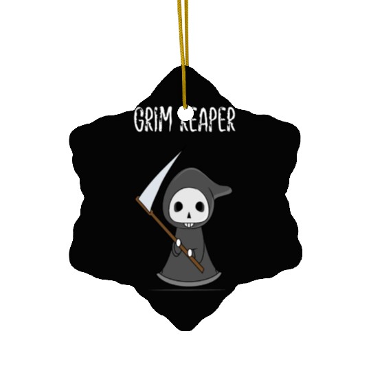 the grim reaper skeleton lovely Ceramic Ornaments