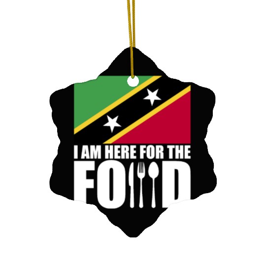 Saint Kitts And Nevis flag souvenir food travel Ceramic Ornaments