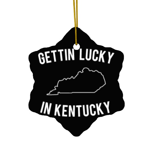 Getting Lucky In Kentucky Ceramic Ornaments