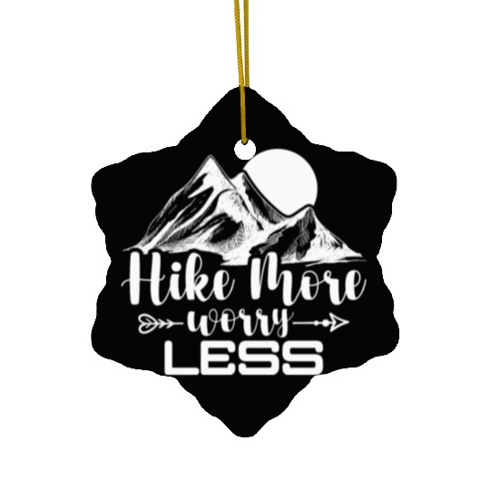 Go Hiking, Mountaineering Hiking Tour Ceramic Ornaments