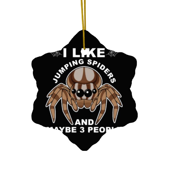 Jumping Spider Saying Ceramic Ornaments