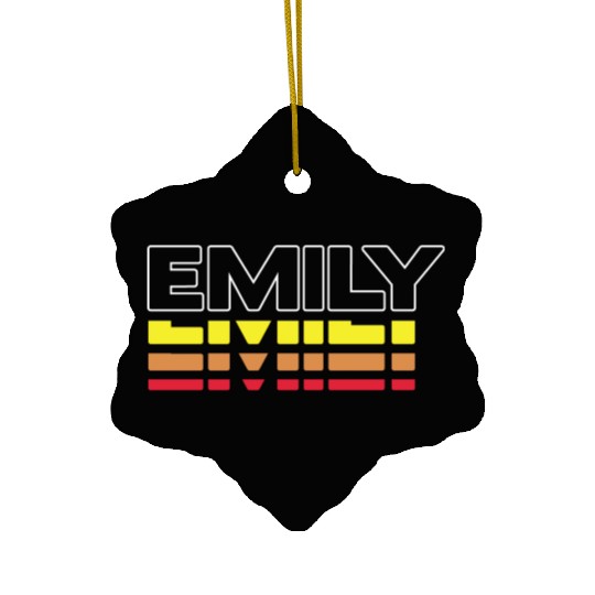Emily First Name Funny Vintage Sunset Emily Ceramic Ornaments