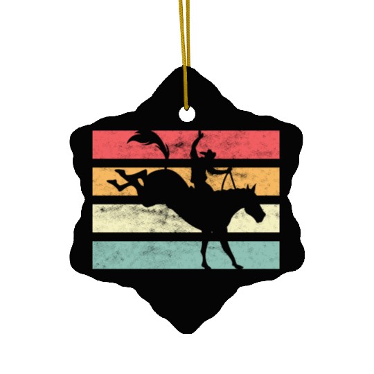 Western Cowboy Horse Wrangler Gift Ceramic Ornaments