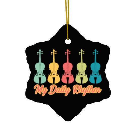 Daily Rhythm Orchestra Music Instrument Violinist Ceramic Ornaments