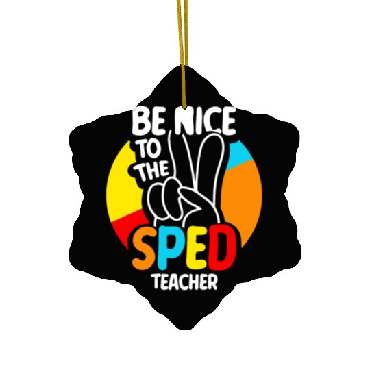 Be Nice To The Sped Teacher Special Education Cute Ceramic Ornaments