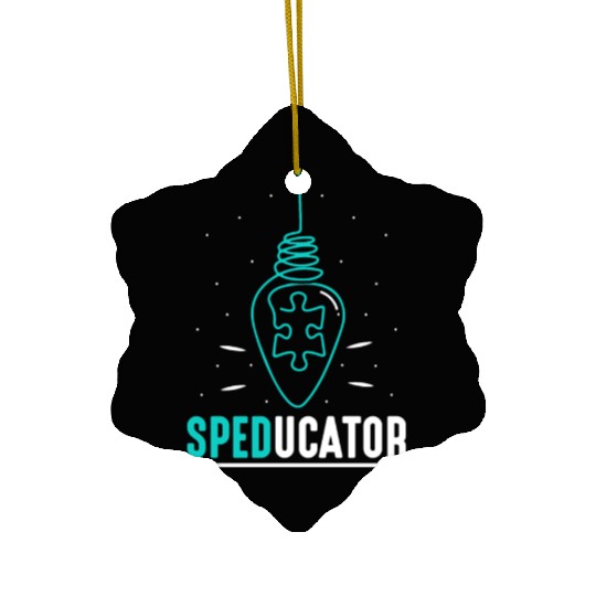Speducator Special Education Cute Sped Teacher Ceramic Ornaments