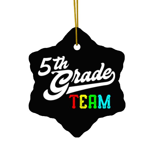 5Th Grade Team Baseball Style Teacher Team Ceramic Ornaments