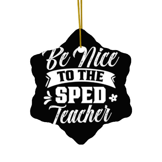Be Nice To The Sped Teacher Cute Special Education Ceramic Ornaments