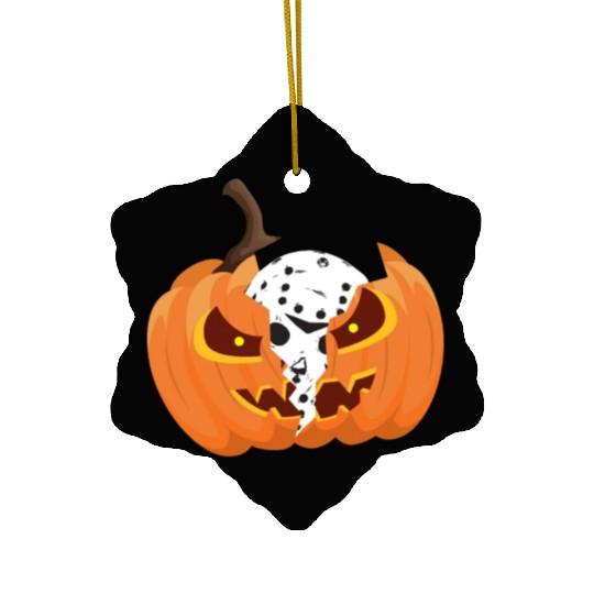 Pumkin Halloween party Jason hokey mask Friday Ceramic Ornaments