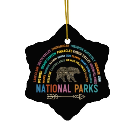 US National Parks, National Park, Denali, Redwood Ceramic Ornaments