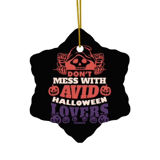 Skeleton Halloween funny saying Ceramic Ornaments